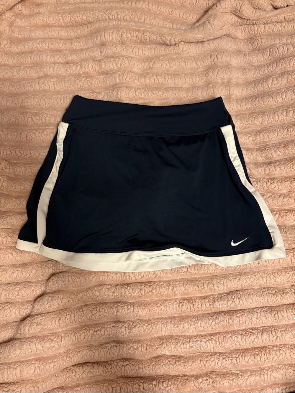 Nike Women's Navy Tennis Skort with White Trim